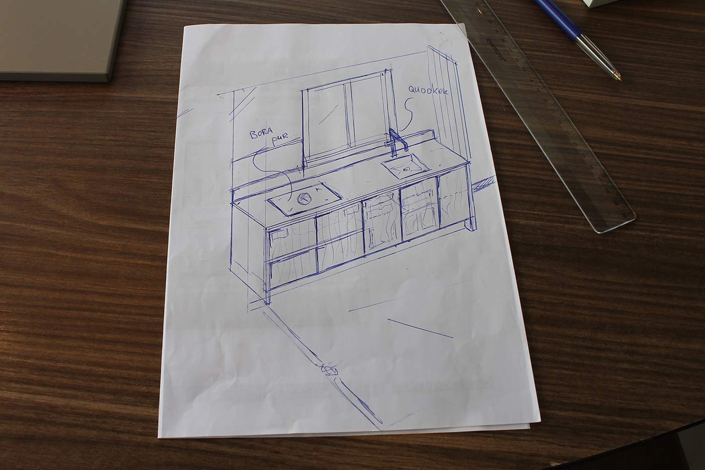 van-schets-naar-keuken_vd-Lee-Maatwerk